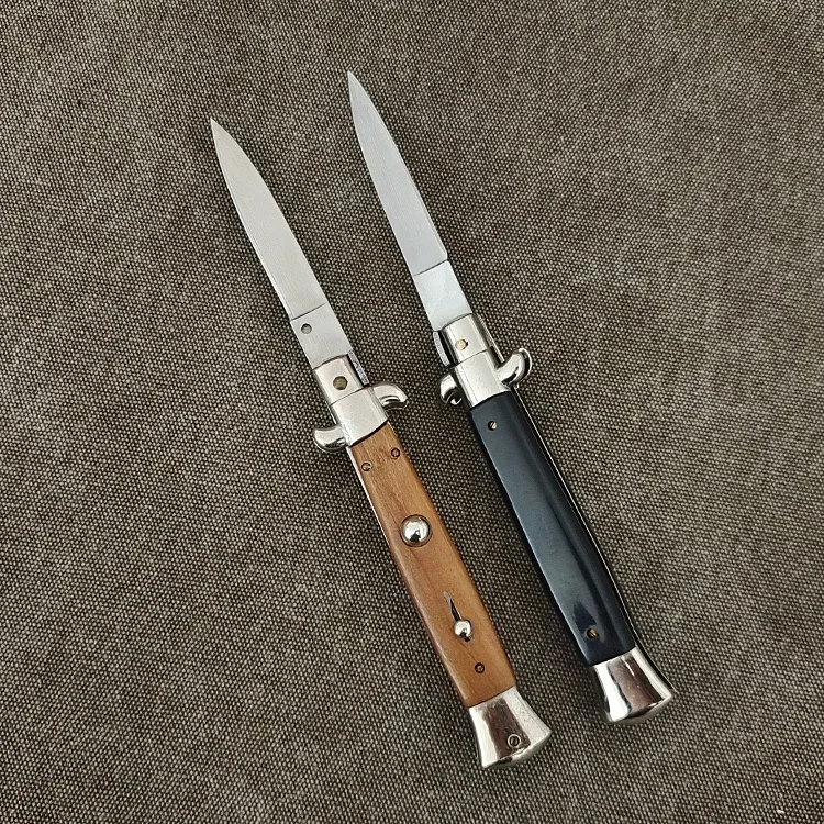 Fast Opening Self Defense Tactical Flipper Knife in One-Hand Opening & Closing  with Safety Latch