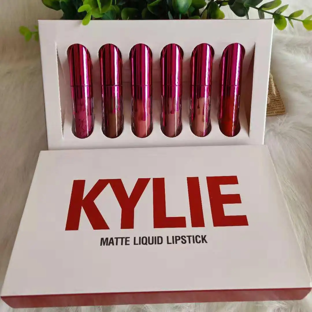 
6 lip gloss set Kelly 6 lip glaze non-stick cup set gold lip gloss 