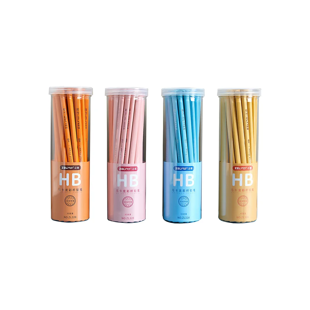 Wood free 30 pcs packing black standard HB pencil for office