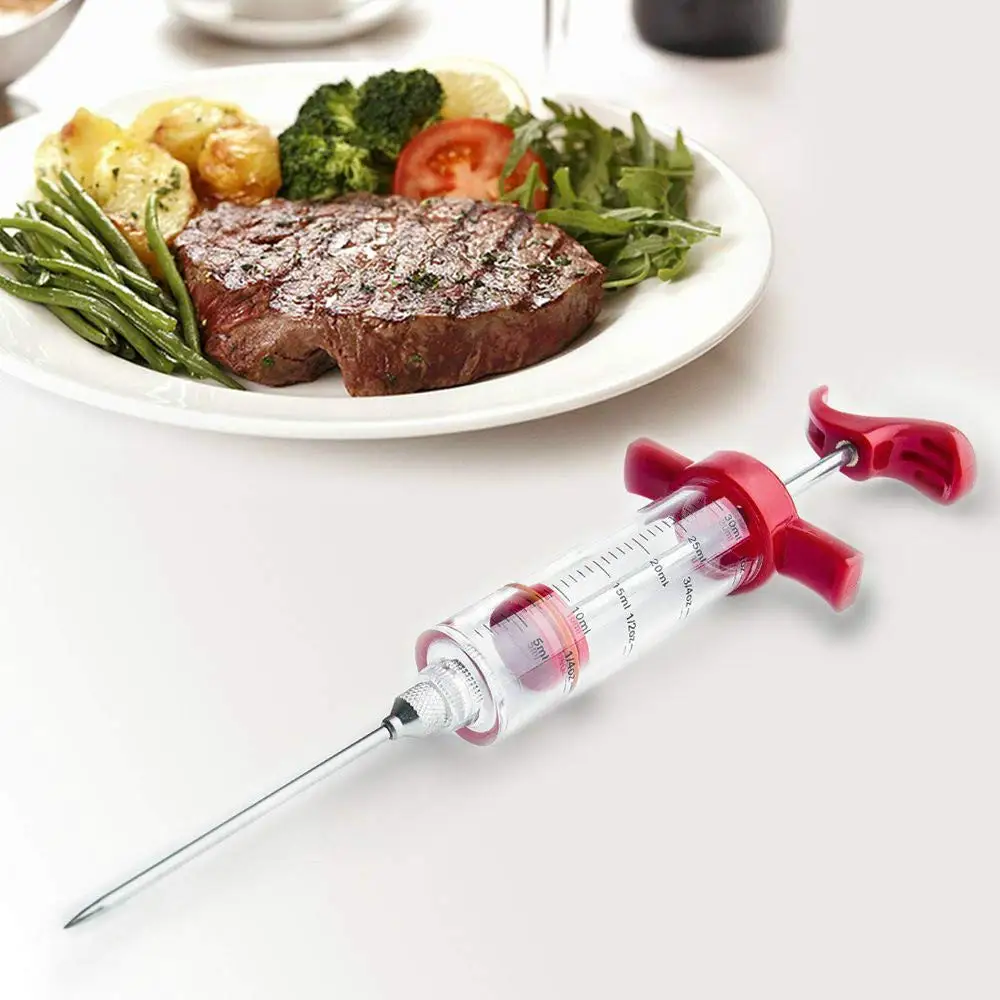 Christmas gift BBQ Tools Marinade Injector Cooking Meat Poultry Turkey Chicken injector