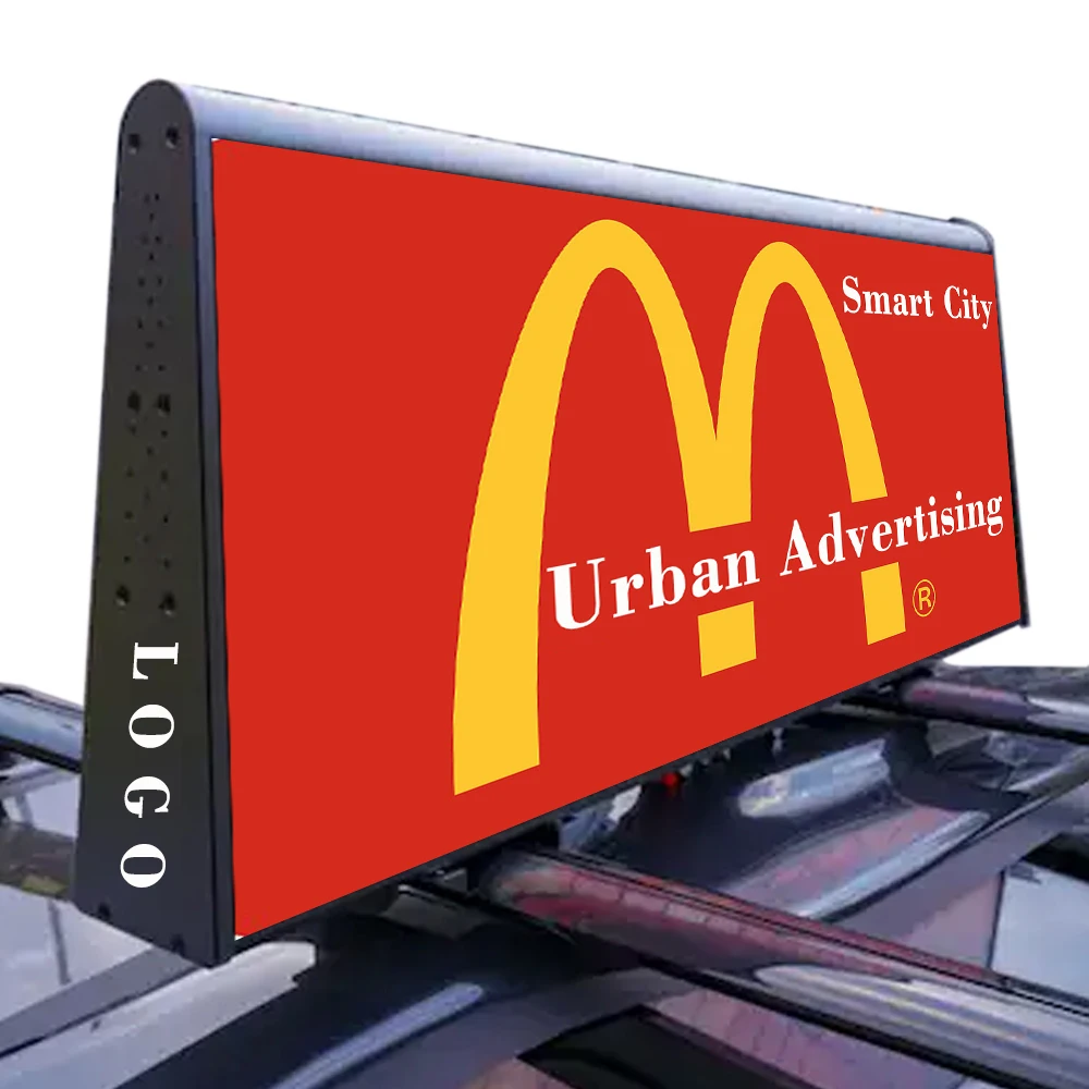 Screen Taxi Led Taxi Top Led Display P2.5 P5 Double Side Advertising Car Roof Topper Led Display Sign Taxi Top Outdoor Panel