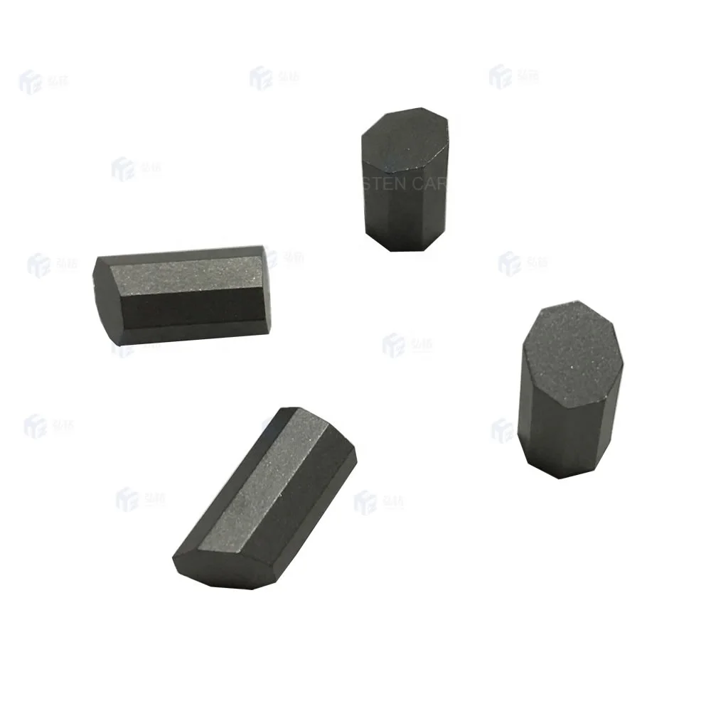 7.5 x 15mm Tungsten carbide Hexagonal Tips for coring bits