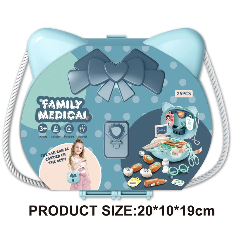 HYUE Cheap Shoulder Bag Animal Pretend Play Series Kids Educational Mini Doctor Medical Toy for Boy and Girl