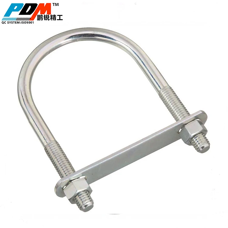 Factory price hot-dip galvanized steel U bolt and nut types of nuts and bolts