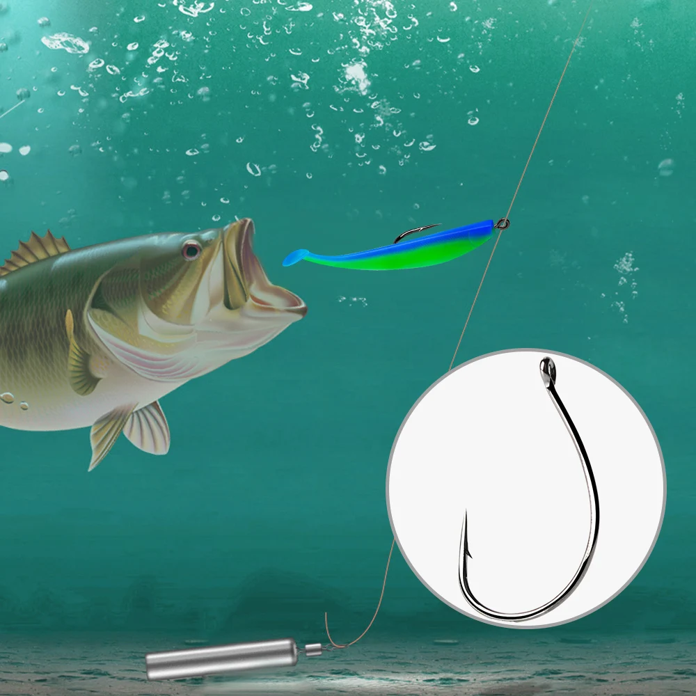 Fishking 8003A High Carbon Fishing Hooks Saltwater Sea Fishing Circled Assist Stainless Steel Fish Hooks 30pcs/bag