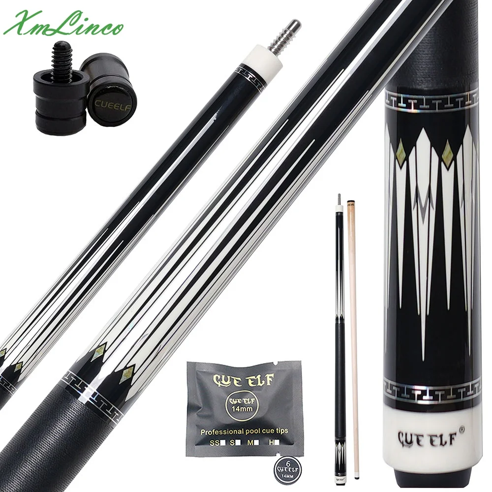 Xmlinco Billiard Pool Cue High Technolog Linen Warp y Professional 12.5mm Tip Size 58 Inches Hard Maple Shaft