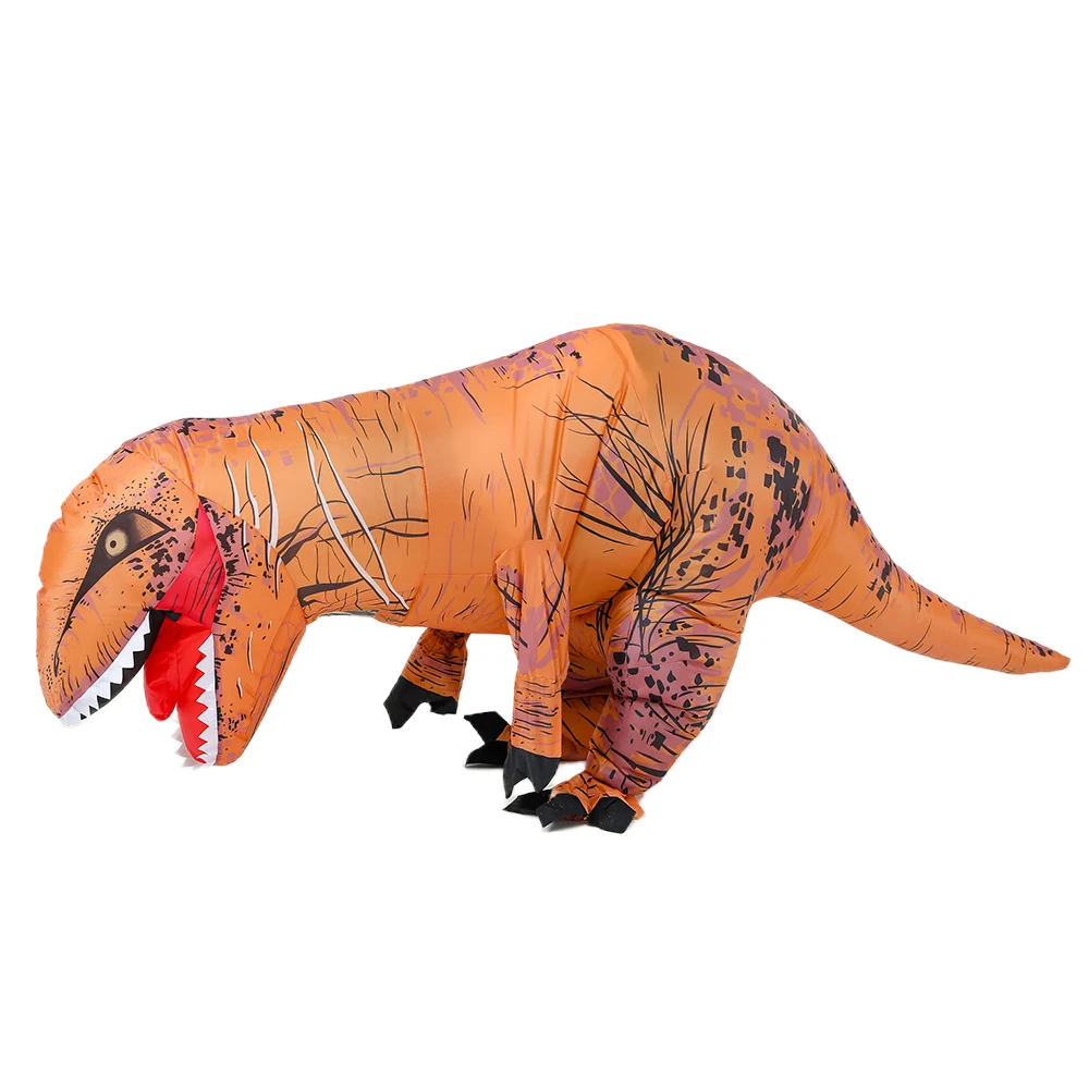 Adult Child Inflatable Dinosaur T-Rex Air Blow-up Halloween Party Costume