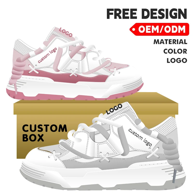 Shoes Custom Sneakers Casual Sports Walking Style Shoes Black For Men Women Flats Design Skateboarding Shoes