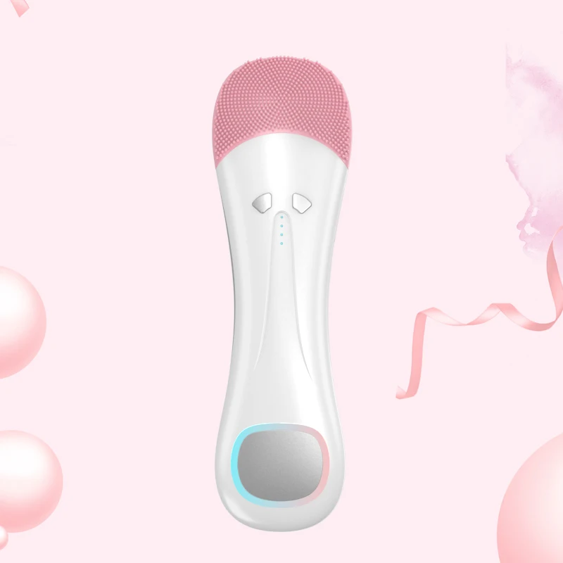 3in1Waterproof Electric Soft Silicone Facial Cleansing Brush Face Scrubber Sonic Vibrating Massage Face Brush for Deep Cleansing