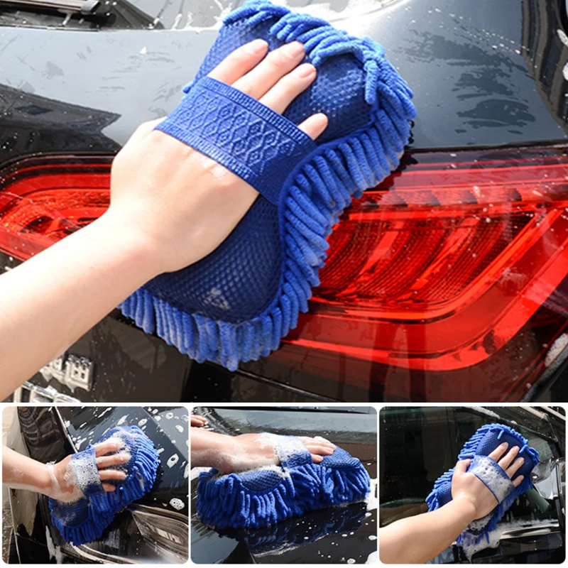 Абсорбирующая Губка из микрофибры полировальная подушка синельная губка для очистки восковой Мойки автомобиля