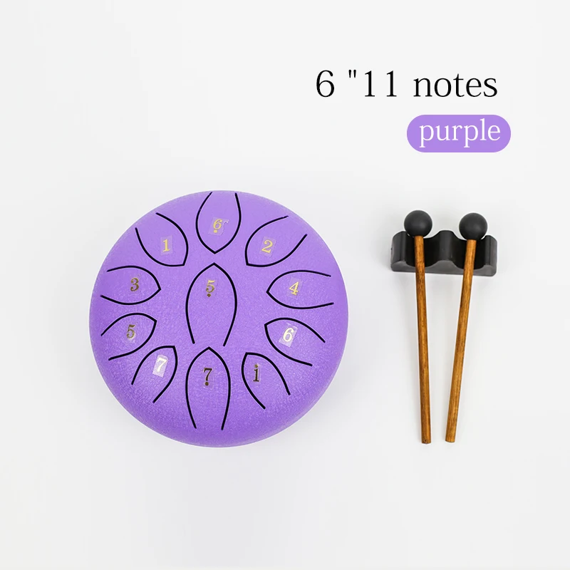 Hot Selling Mini Steel Tongue Drum 6 Inch 11 Notes Steel Tongue Percussion Drum With Soft Bag