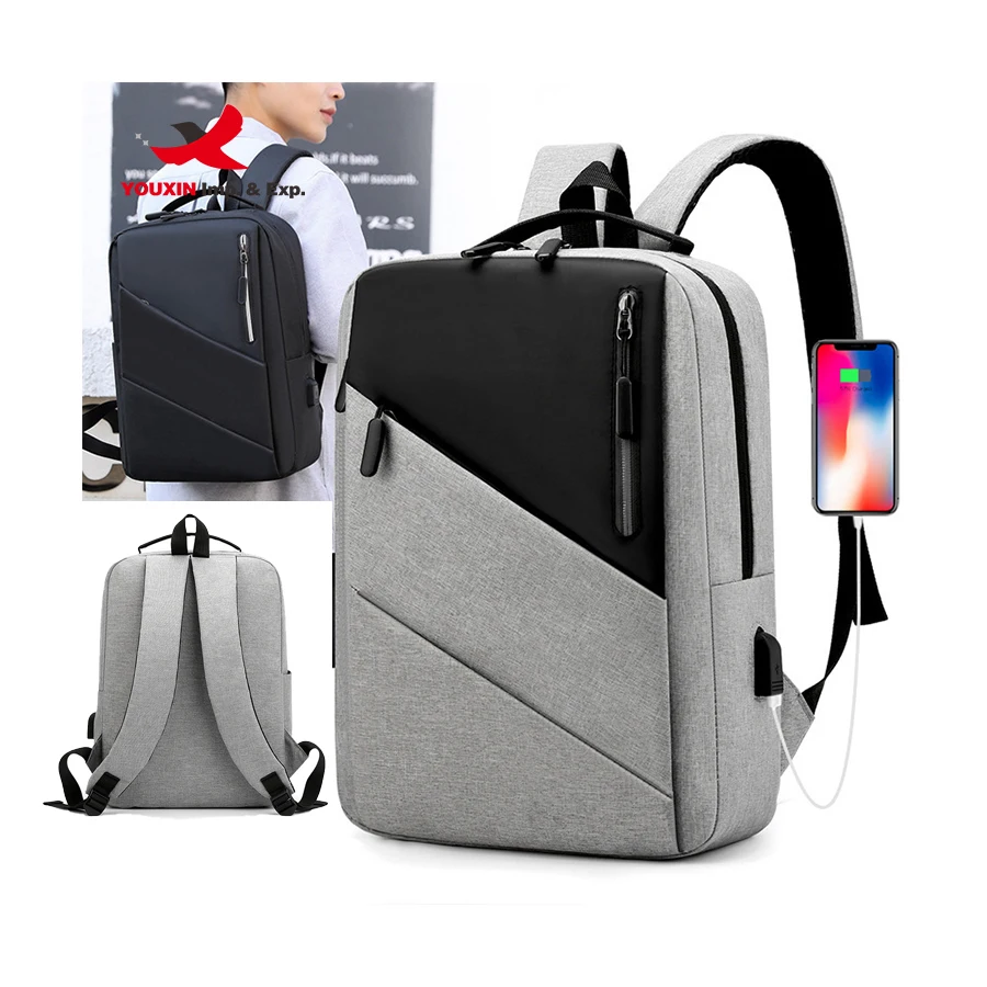 New Arrivals OEM Custom Logo High Quality USB Charging Port Waterproof  Casual Sports School Travel Laptop Backpack Bag