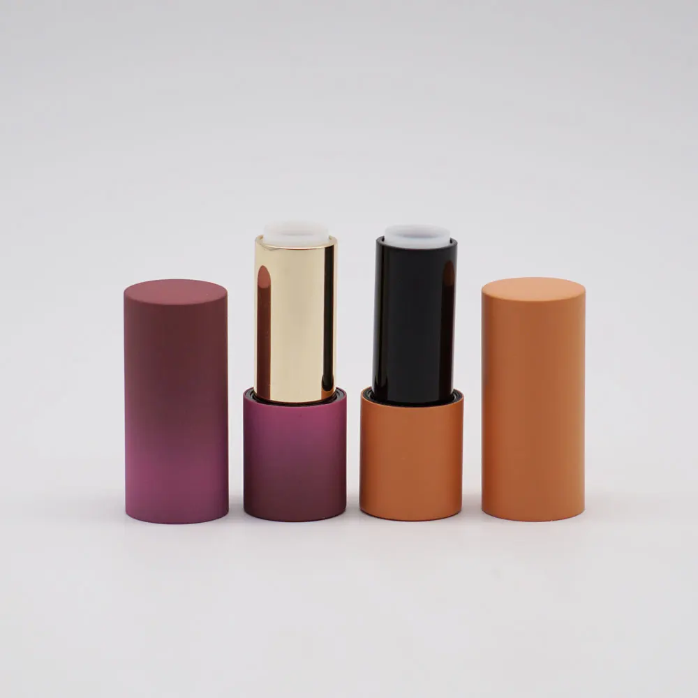 Rhombus Shape Color Spraying Metal Lipstick Tube Aluminum Tube