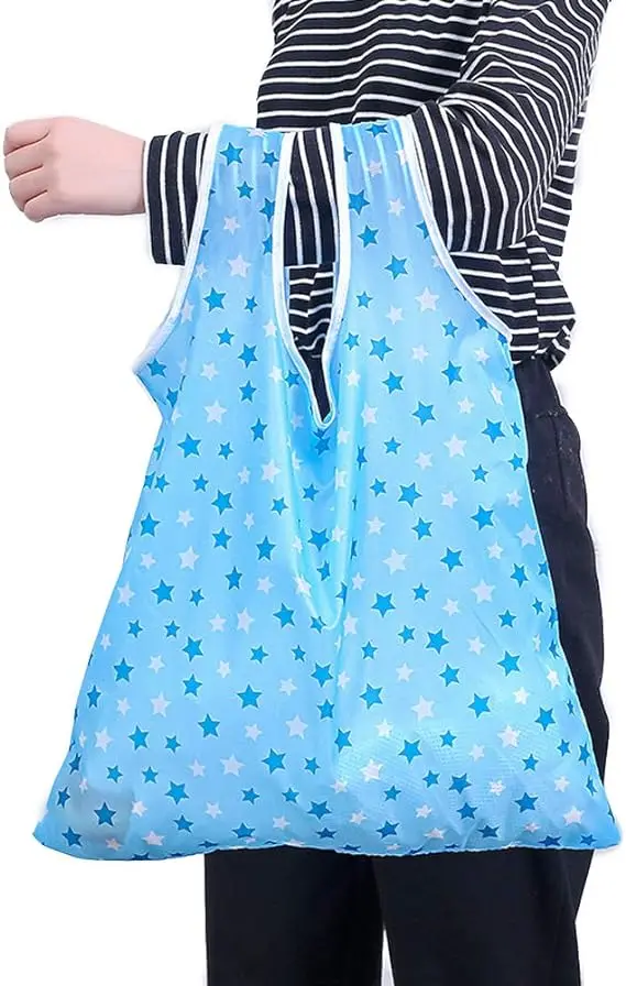 Custom Eco-friendly Carry Packaging Reusable Portable Polyester Tote Nylon Foldable Recycle Shopping Grocery Reusable Bag logo