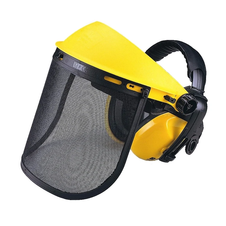 High Quality Over Head Earmuffs And Middle Face Shield Visor Combination Protector