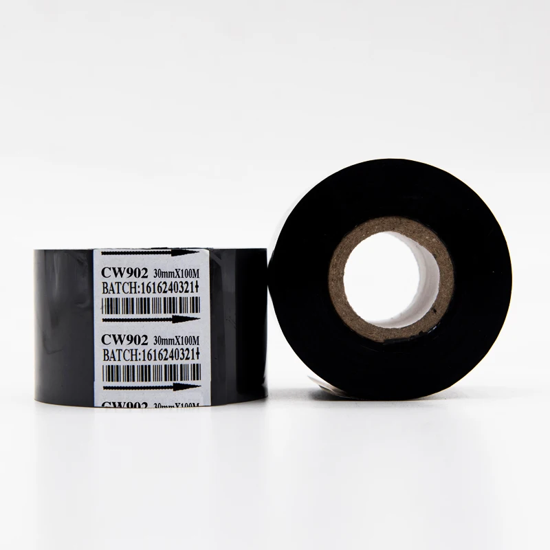 Black Hot Stamp Foil 30mm Date Coding Ribbon Stamping for Batch Printing