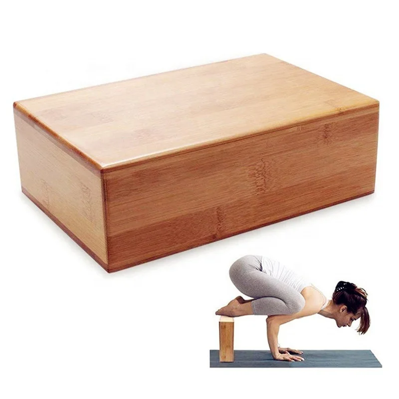 Wholesale Custom Logo Eco Friendly Non-Slip Fitness Gymnastics Training Natural Bamboo Yoga Block Brick