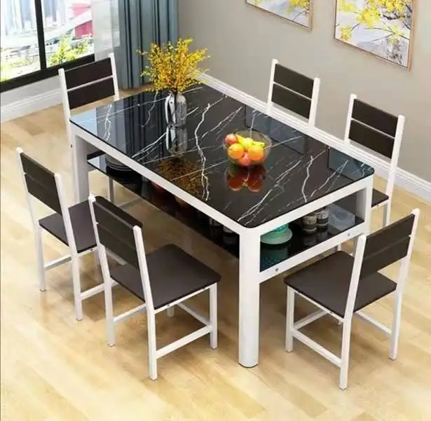 
Modern Dining Room Furniture Folding Outdoor Furniture Sets Dinning Table Sets Quality Multi-Functional Marble Table and Chairs 