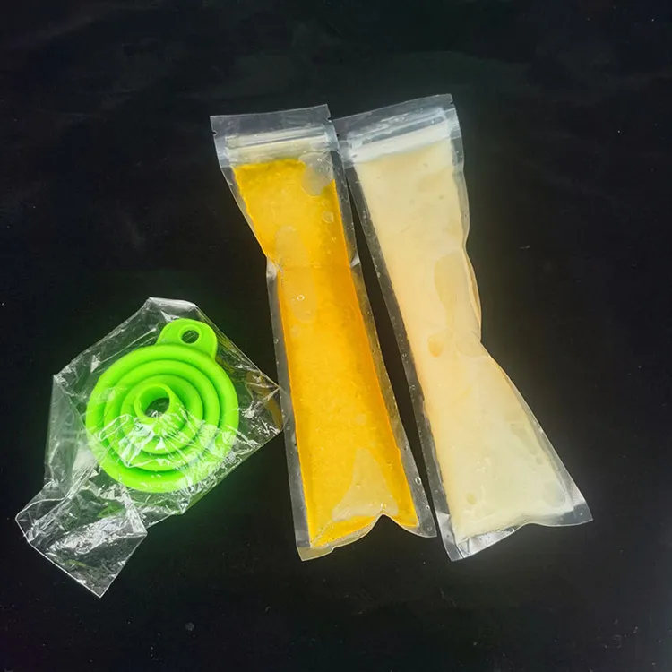 Stocked Summer HomeMade BPA Free Clear Transparent Heat Seal Frozen Ice Pop Popsicle Mold Bags for making Fruit Bars