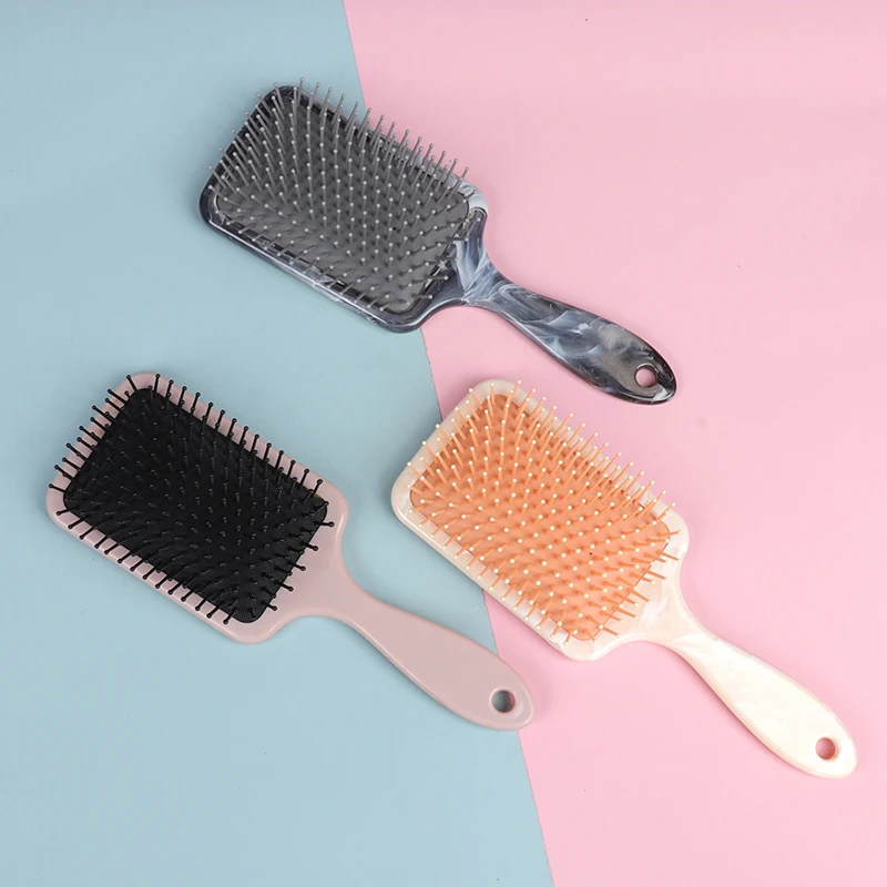 Wholesale Massager Bristle Wet Dry Detangling Hair Brush Retail Hair Care Brush Soft Cushion Nylon Boar Bristle Hair Brush