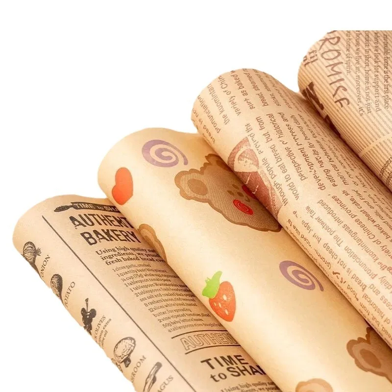 Wholesale Custom Printing Greaseproof Paper Burger Packaging Paper Wrapping Picnic Paper for Food