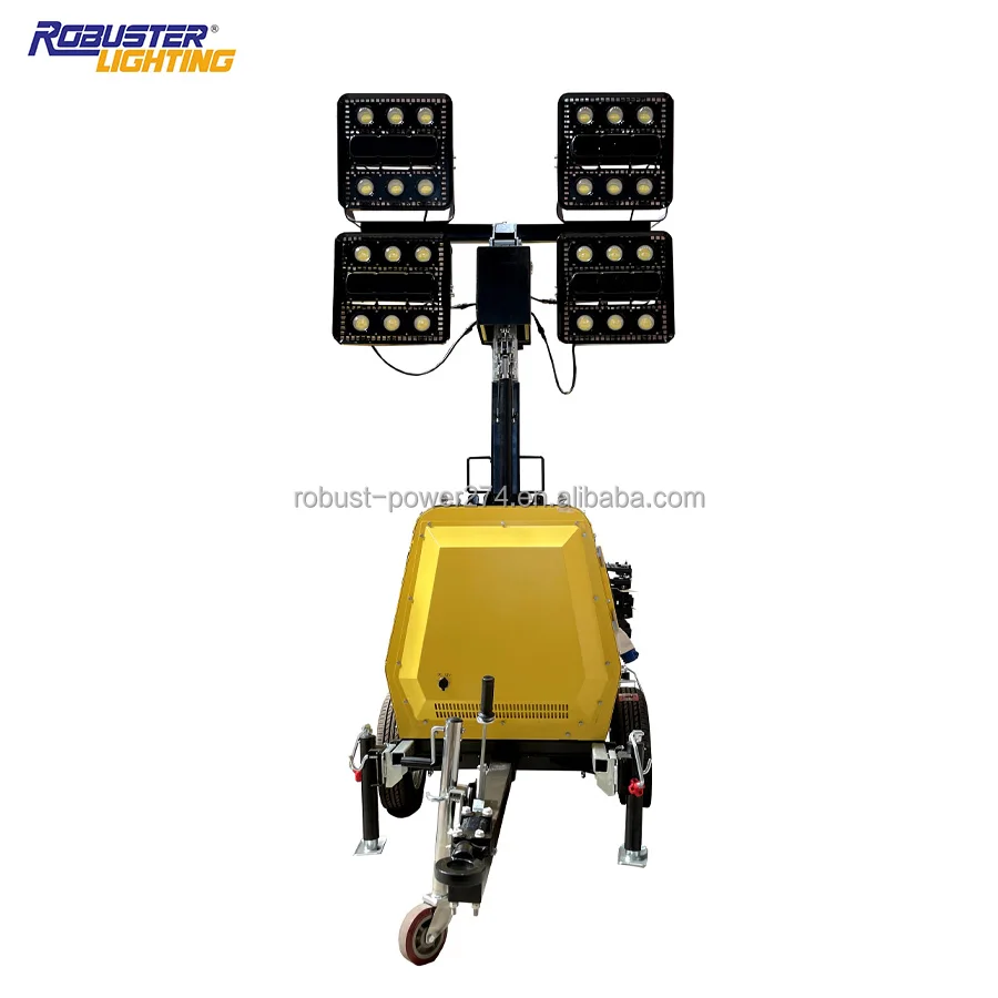 8M Hydraulic Lighting Tower Generator Engine portable Light Tower