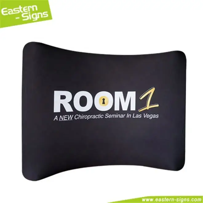 Custom Made Foldable Aluminum Tension Fabric Curved Shape Advertising ultra Slim Size Photo Booth for Display
