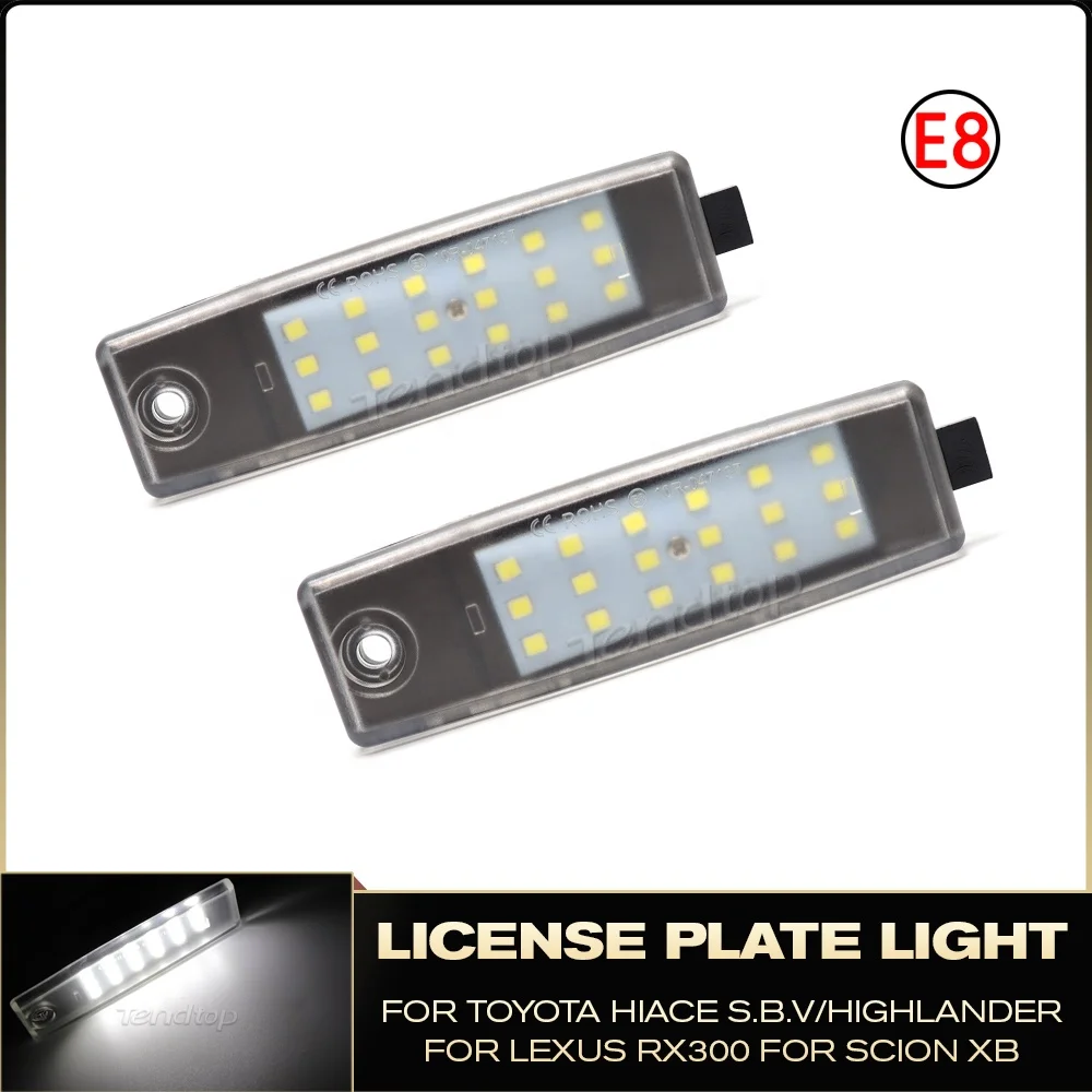 1 Pair Car style number LED License Plate Lights For LEXUS RX300 for TOYOTA Hiac Harrier S.B.V Highlander RAV4 Land Cruiser 200