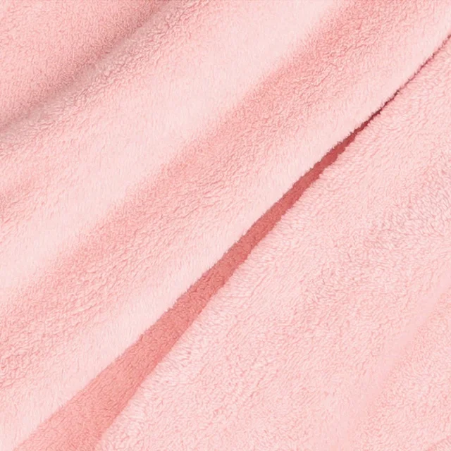 Double layer pink color microfiber fabric hair drying towel turban for salon