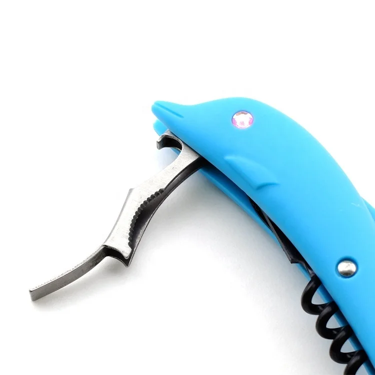 Animal multi dolphin shaped wine bottle opener corkscrew