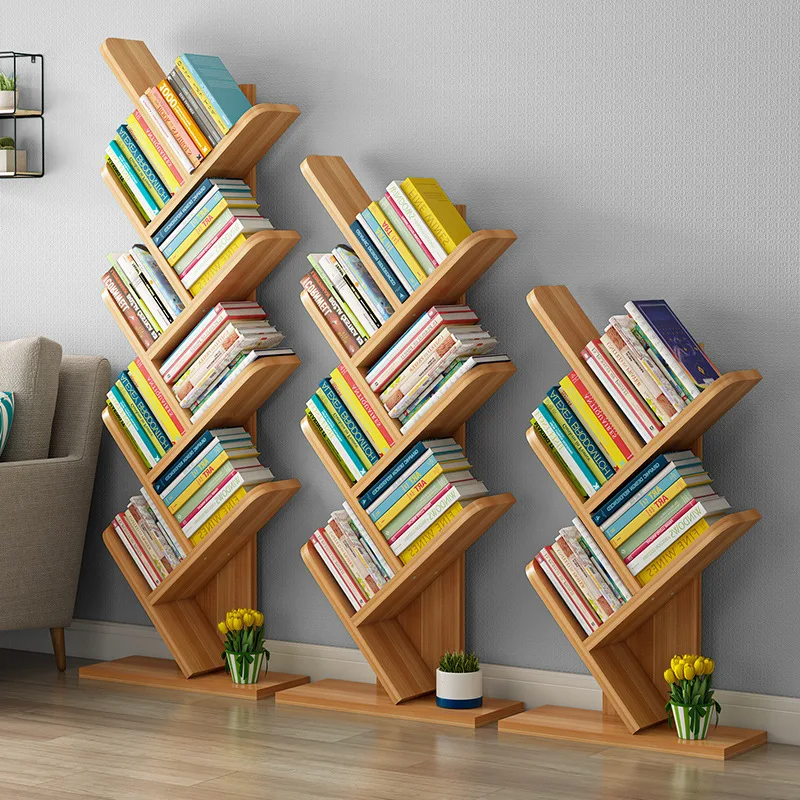 Настольный книжный шкаф HOSTK многоярусный Регулируемый из бамбука для дома и офиса