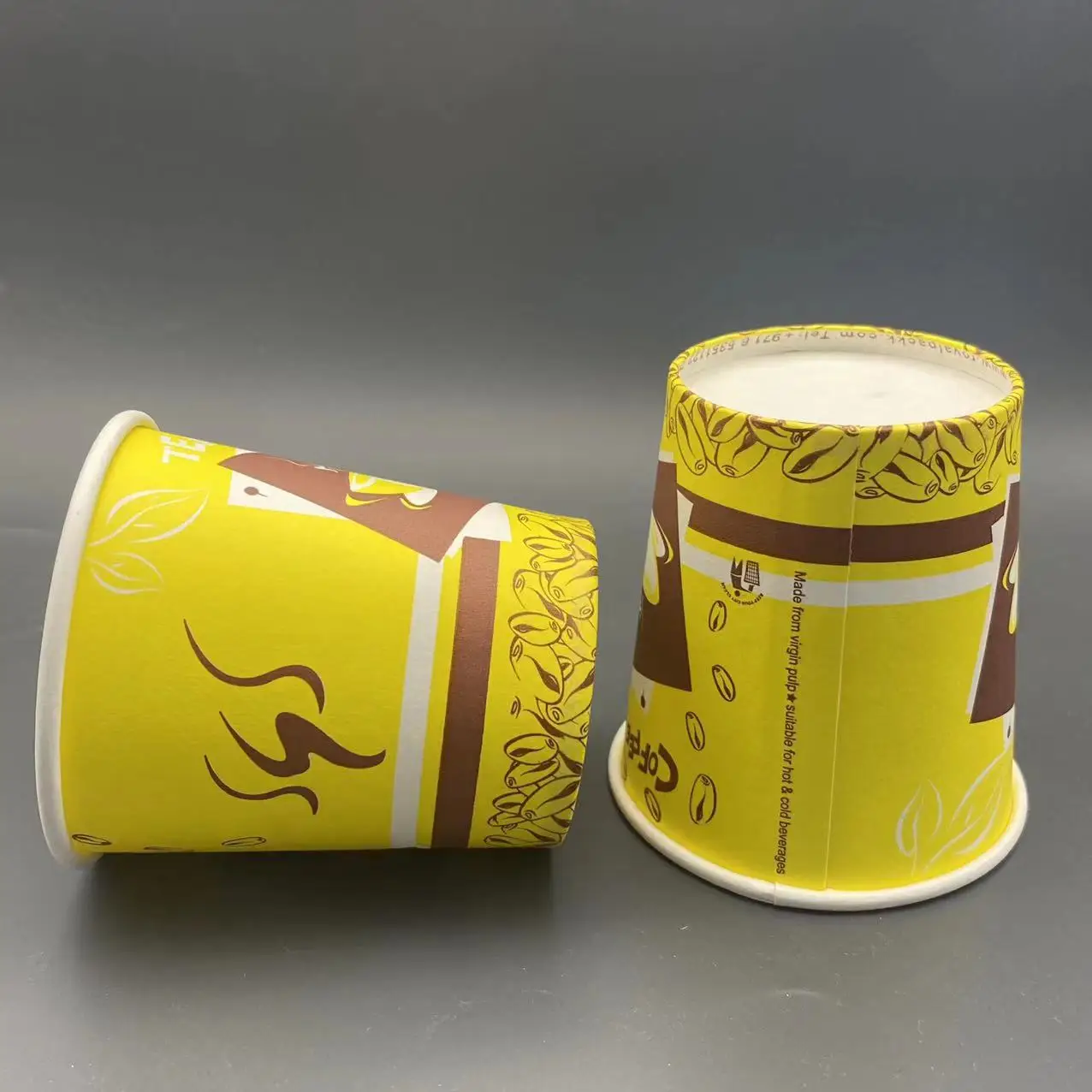 6oz supplier paper cup custom paper cup for coffees paper hot drink cup disposable Waterproof Wood Pulp Offset Printing