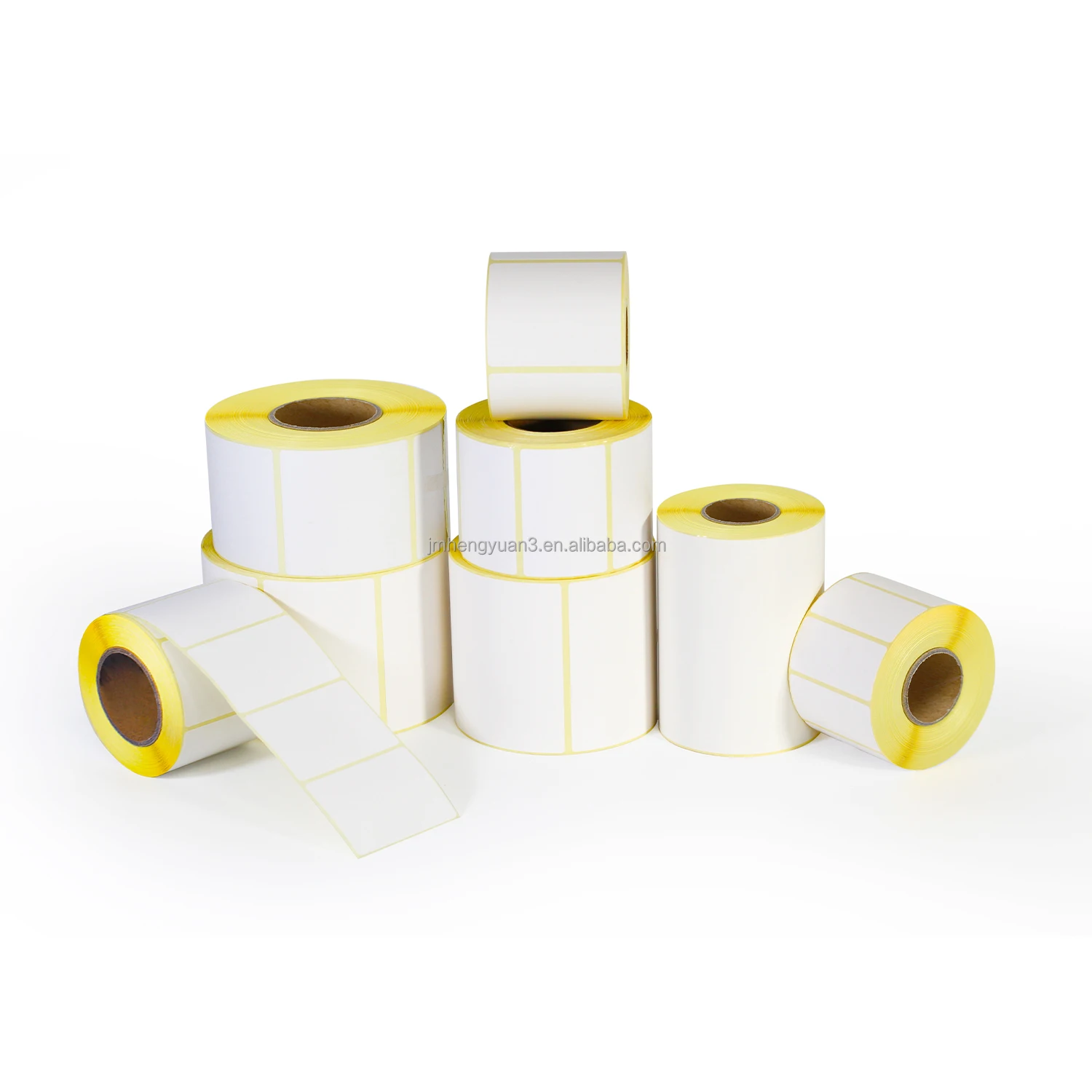 Custom Size 57x30 57x32 57x40 Direct Thermal Sticker Waterproof Self Adhesive Paper Barcode Label Thermo Label for Packaging
