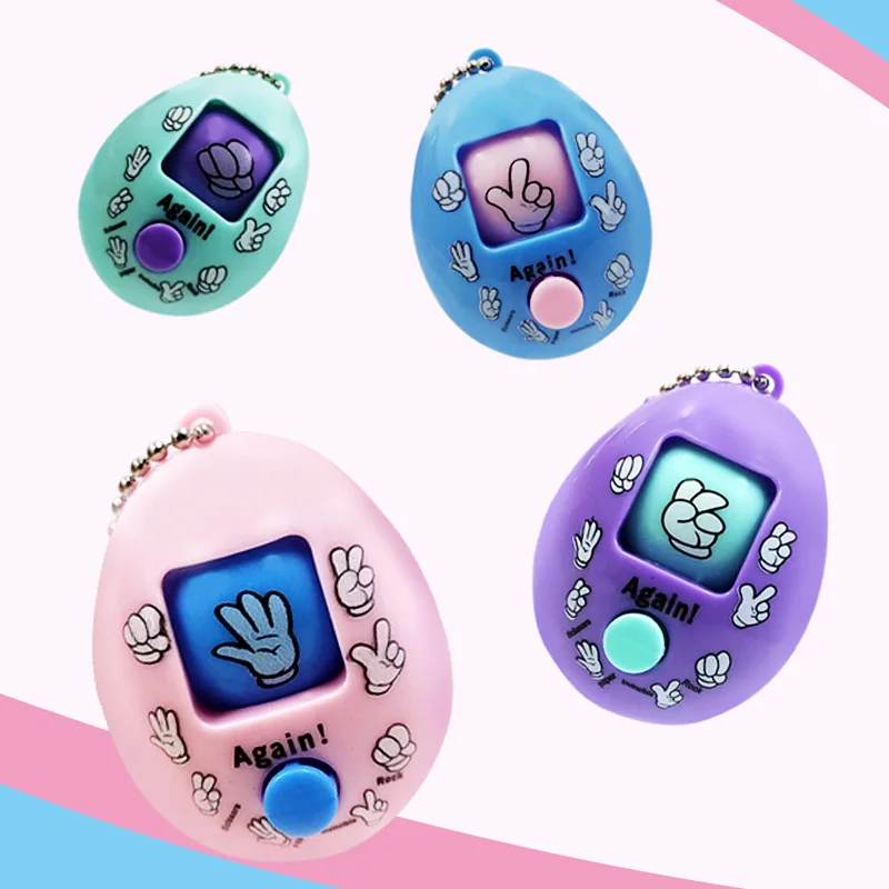 Mini Fun Fair Finger Guessing Game Rock Paper Scissors Tricky Egg Toy Keychain Kids Goodies Gift