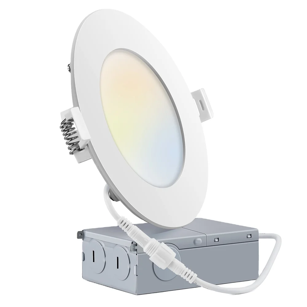 High Lumen White Round IP54 Wet Location home office LED pot light led recessed down light 4inch 9W led panel light etl