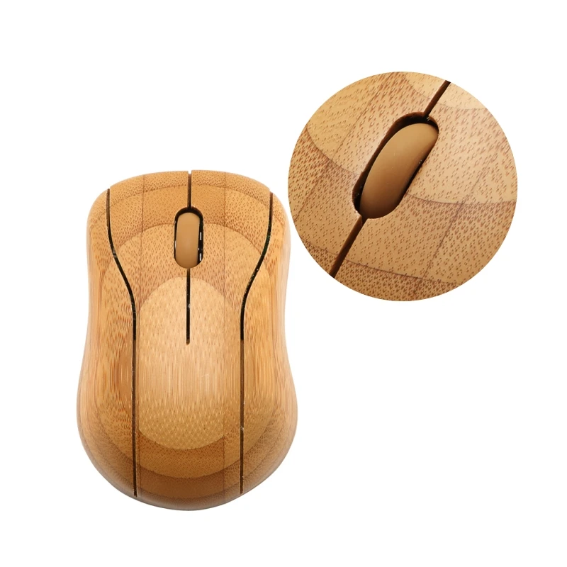 Handmade Bambonewosummerewomenusb Mini Battery Cartooneprintingscasualuter PC Bamboo Usb White Optical Rechargeable Stock CN;JIN