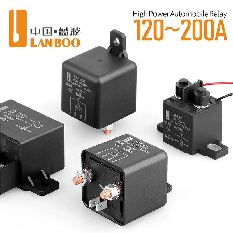LANBOO New product 12/24V 180A Car Start Automotive Relay,Heavy Duty & High Power Car Relay
