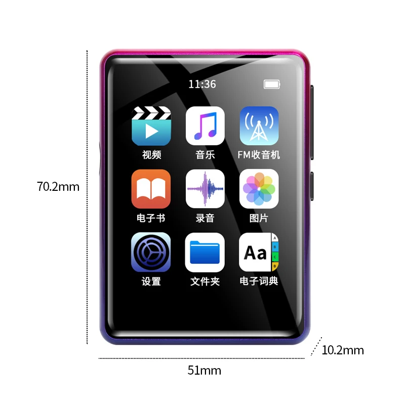 2.4 inch 4G mini Bt touch screen mp4 music player lossless HiFi external mp5 player