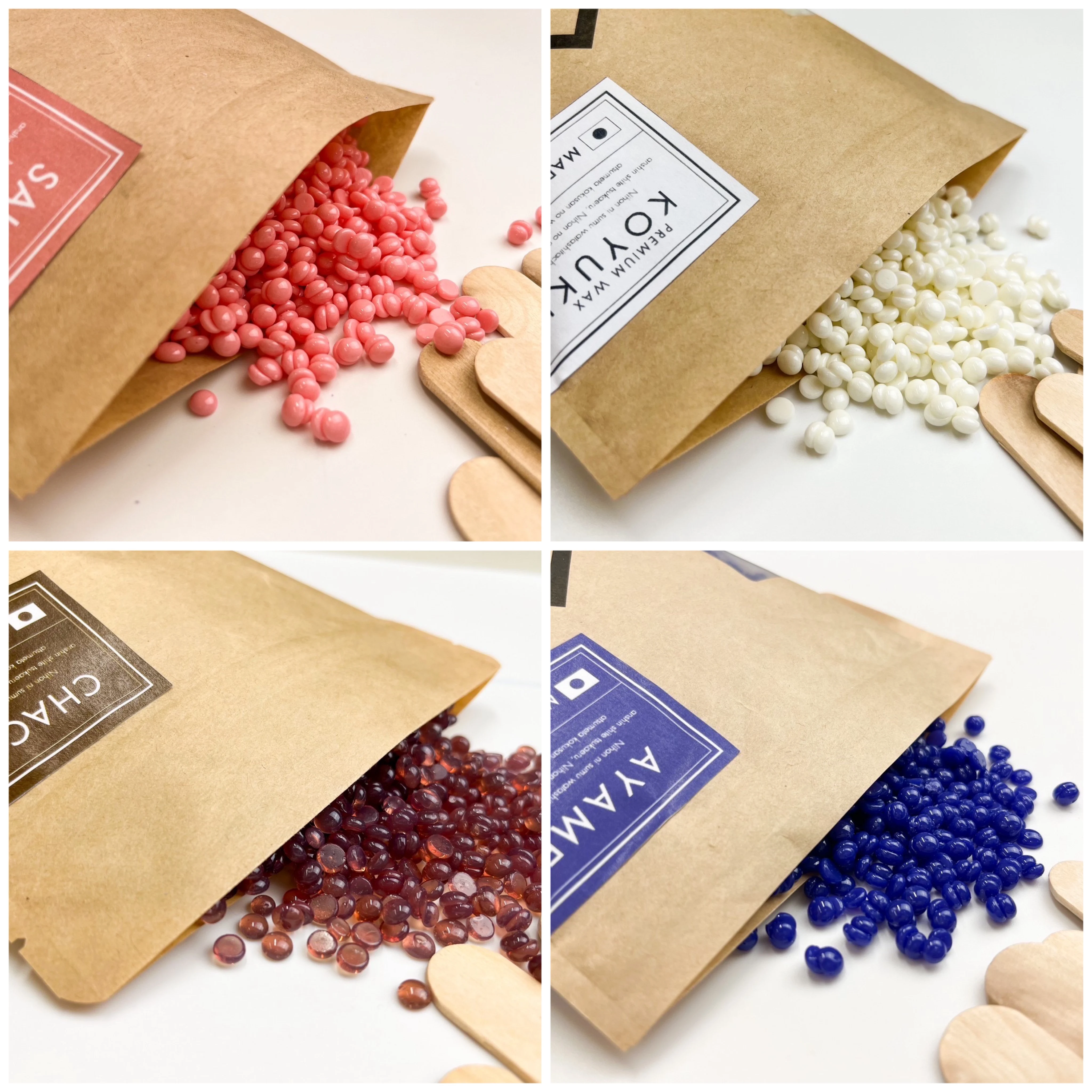 Unscented Brazilian Wax Removal Set Hot Wax Beads for Hair and Face Removal Hard Depilatory Wax Beans
