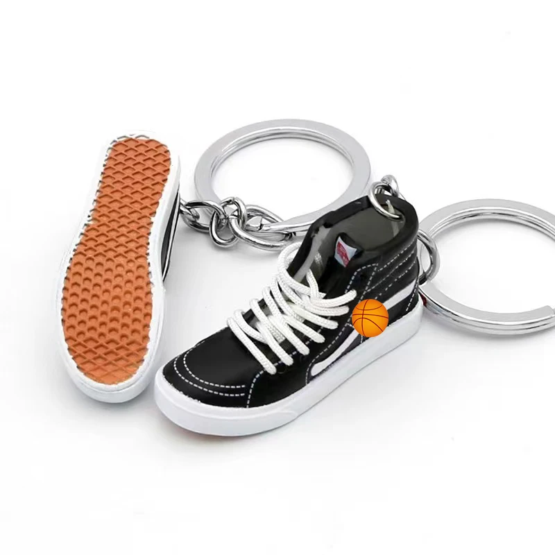 Vans 3D Sneaker Keychain Cute Basketball 3D Mini Sneakers Vans Air Shoe Keychain with Box