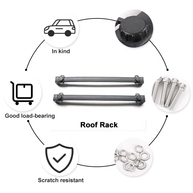 Hot Sale Car Roof Luggage Bracket Roof Rack Rails Bars Cross Bars for Jeep Compass 2017+