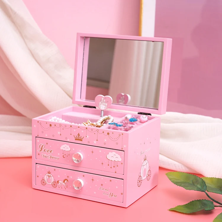 
Wholesale Cheap Custom Music Box Wooden Ring Jewelry Box 