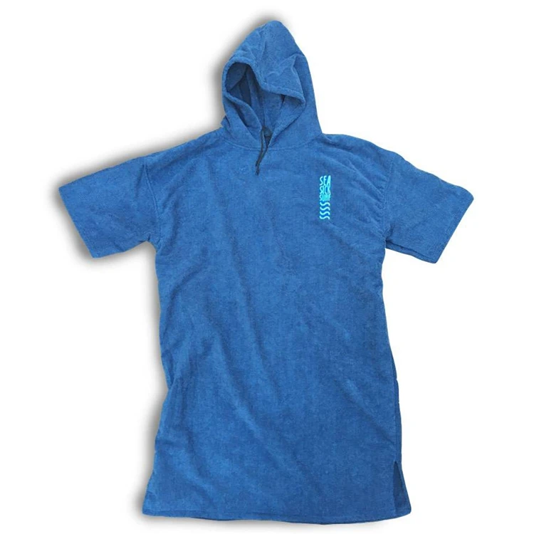 Полотенце-пончо из микрофибры с капюшоном для взрослых