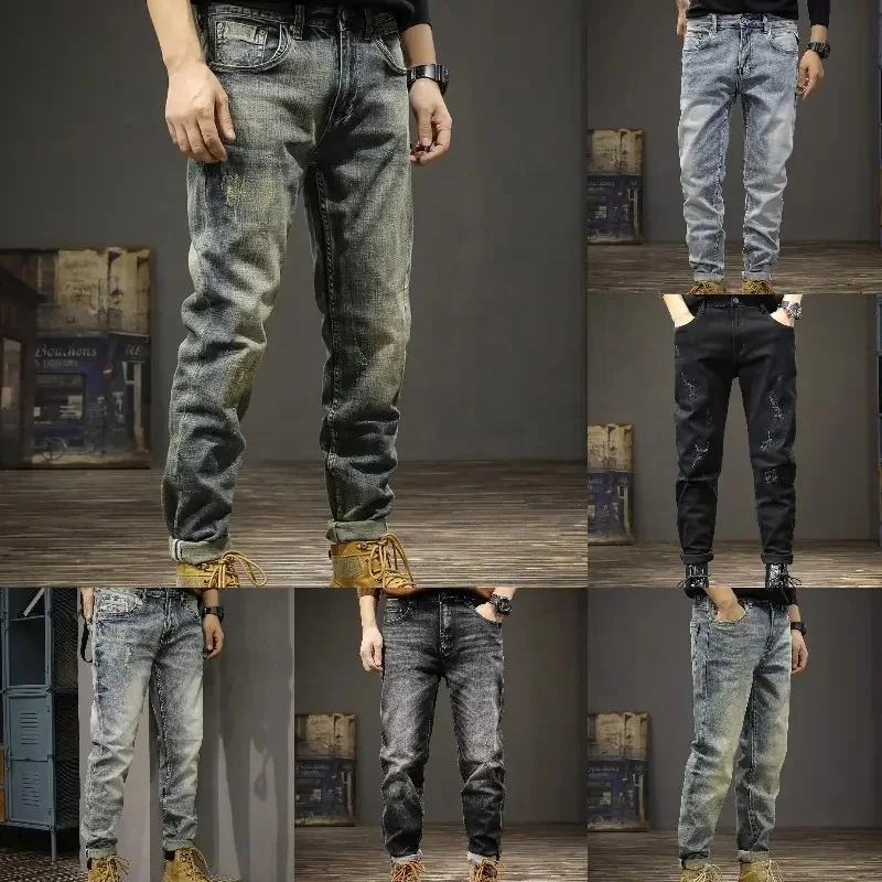 Оптовая продажа модные эластичные джинсы для мужчин лидер продаж высококачественные мужские