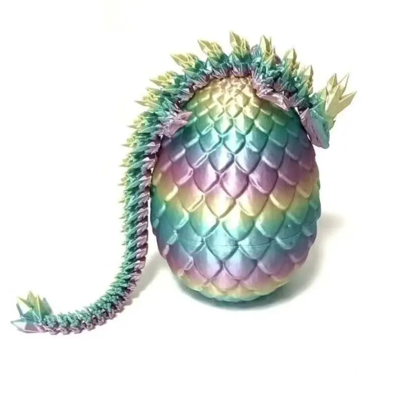 Customized Multi-colors 3d Print Chinese Dragon Egg With Detailed Sculpting Colorful Fidget Toy Birthday Gift