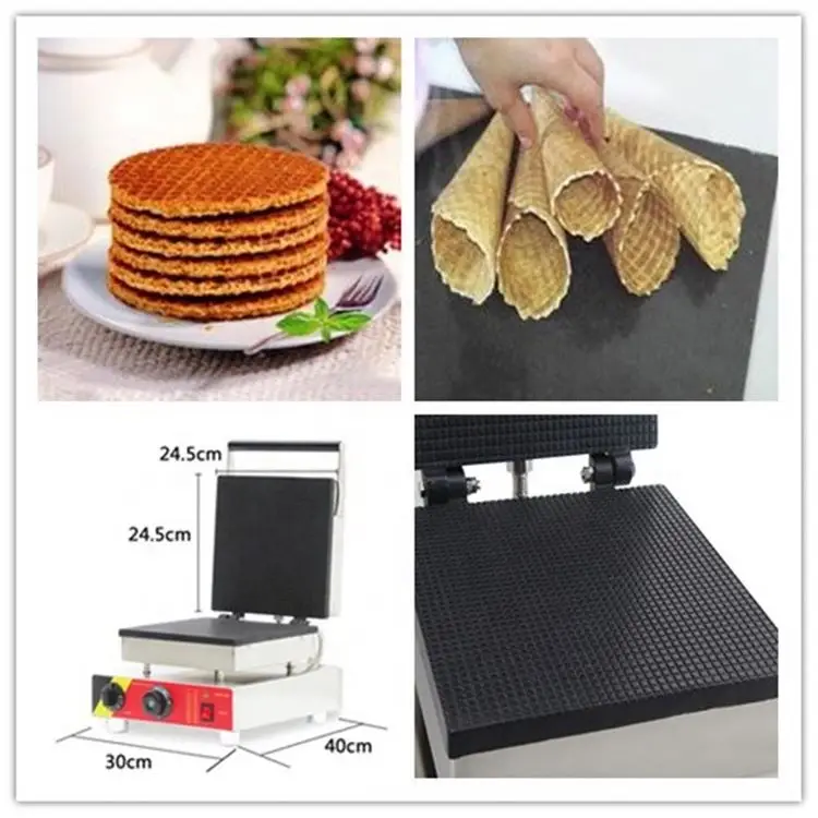 snack machinery stroopwafels syrup waffle cone maker with CE
