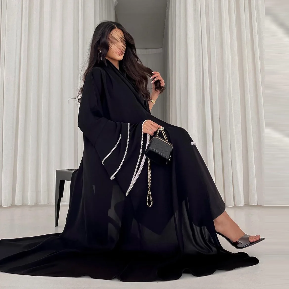 Middle east  hot sale pray Glory abaya belted  women 2022 new style Glory muslim dress