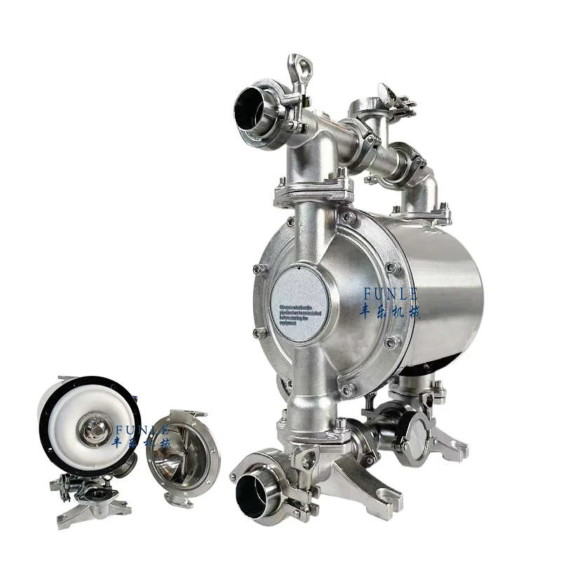 Factory sales  Liquid paste stainless steel sanitary grade pneumatic diaphragm pump for Cosmetic cream shampoo cream