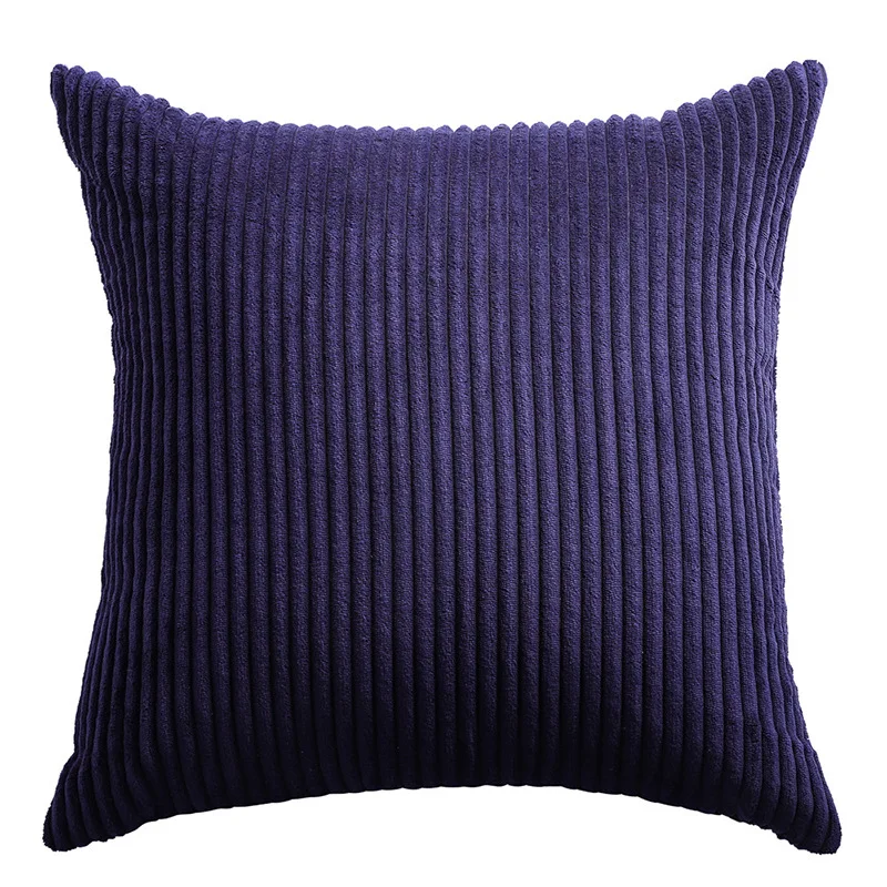 
Comfortable Throw Corner Supersoft Cushion Covers, Couch Sofa Bed Corduroy Corn Striped Pillow Covers/ 