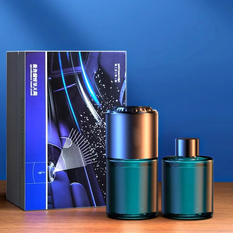 new innovative products 2024 non electric mini vent smart scent oil aroma auto lamp essential with Colorful Lights car diffuser